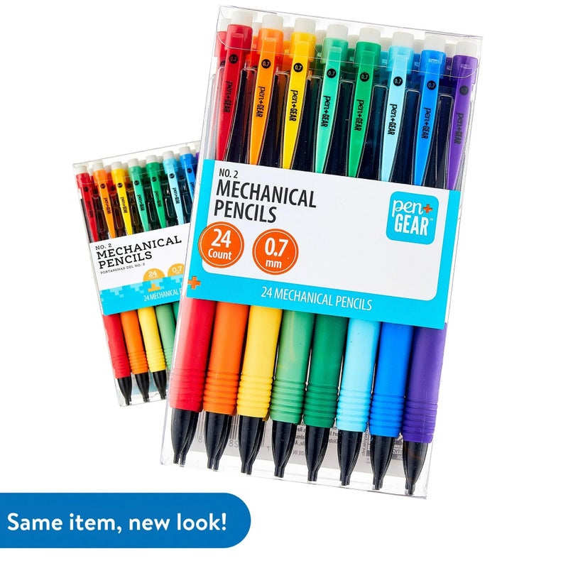 PenGear No. 2 Mechanical Pencils (Bright Multicolored, 3 Leads in Each) 24 count - Image 2